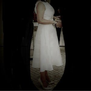 Adrianna Papell Size 8 White Fit & Flare Dress Size 8